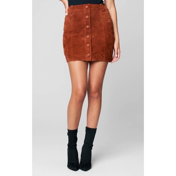 NEW Blank NYC x Free People Sun Valley Skirt Rust Sedona Red 26 - Picture 1 of 10